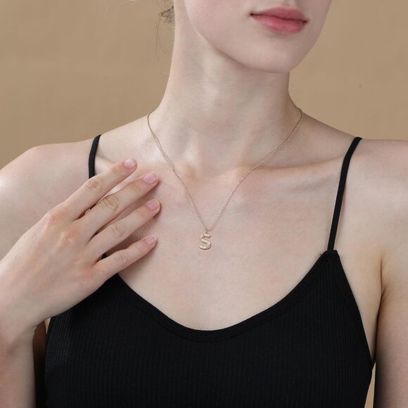 Personalized A-Z Softball Initial Pendant Necklace in 14K Gold for Ladies - Picture 7 of 7